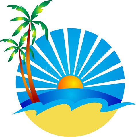 beach logo stock vector illustration  retro holiday