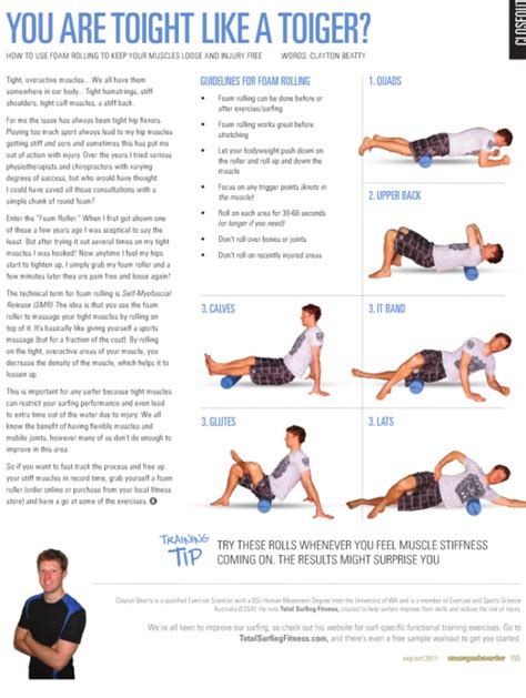 surfing fitness how to use foam rolling to free your