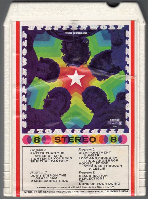 Steppenwolf Steppenwolf The Second 1968 Grt Dunhill 8 Track Tape