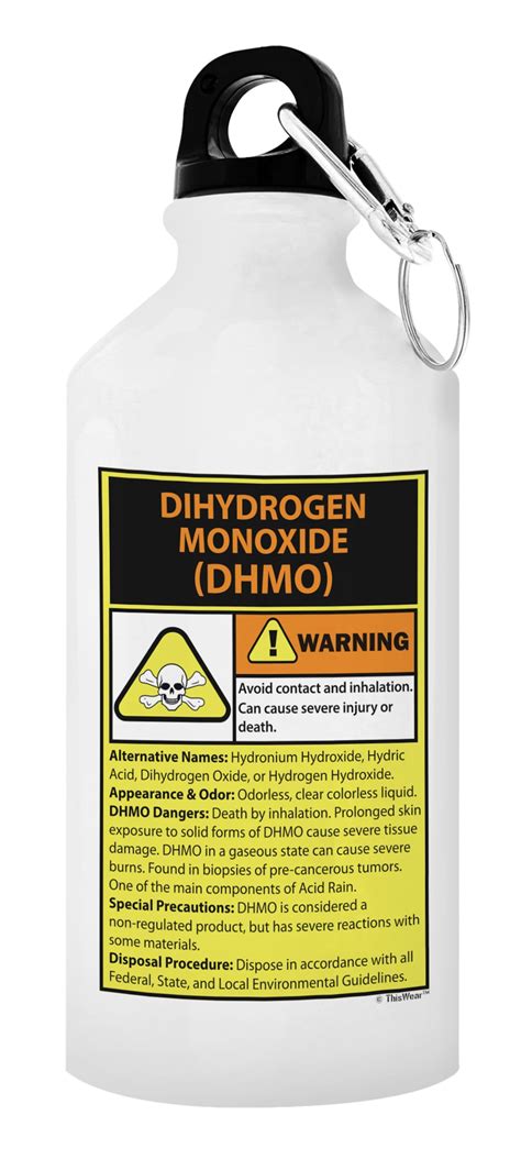 detailed warning  dihydrogen monoxide dhmo  science etsy