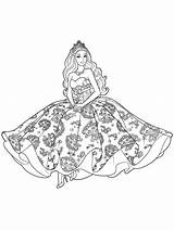 Barbie Coloring Pages Girls Princess Print Mermaid Dolls sketch template