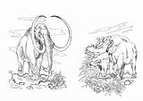 Coloring Mammoth Wooly Mamoth Pages Popular Large Edupics sketch template
