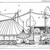 Coloring Trapeze Big Top Artists Pages Hellokids Circus Acrobat Balloons sketch template