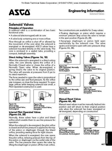 asco solenoid valve engineering reference guide