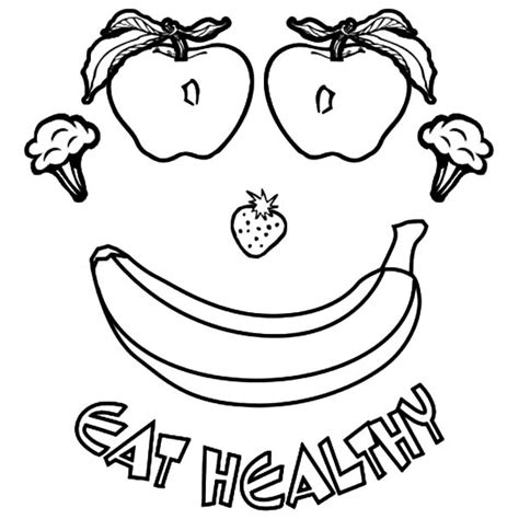 healthy pages coloring pages