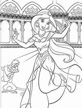 Aladdin Colouring Jasmin Aladin Wonder Danchenko sketch template
