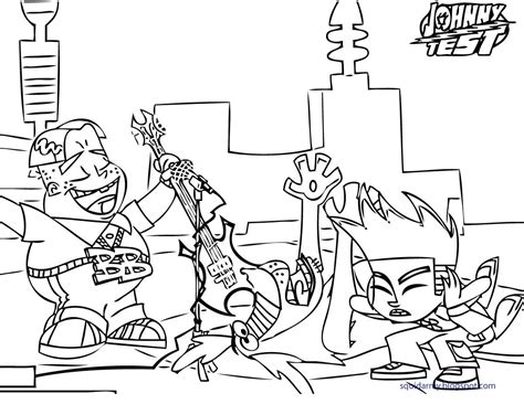 johnny test coloring pages squid army