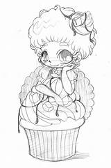 Coloring Yampuff Pages Chibi Deviantart Anime Girl Food Peanut Fudge Butter Fairy sketch template