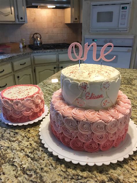 birthday cake  matching smash cake   sweet girl born