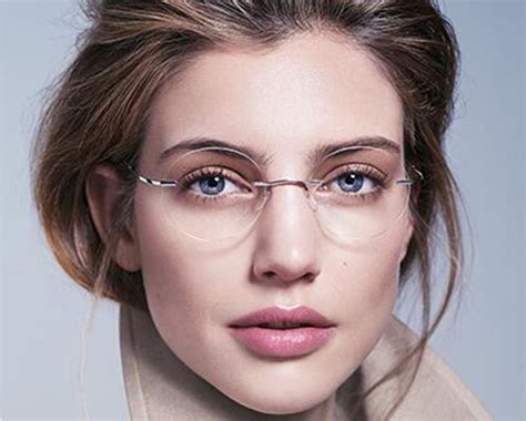 eyesilove women rimless myopia glasses titanium lady nearsighted