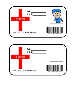 printable printable doctor badge printable templates