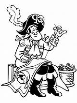 Coloring Flag Pirate Pages Clipart Roger Jolly Sewing Library Cartoon Cliparts sketch template
