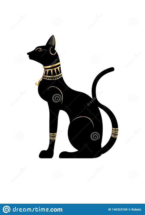 Black Egyptian Cat Bastet Ancient Egypt Goddess Statue