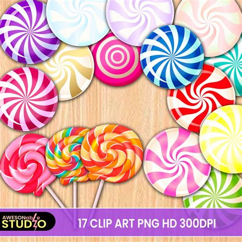 candy digital paper pack scrapbooking paper candies  clip etsy