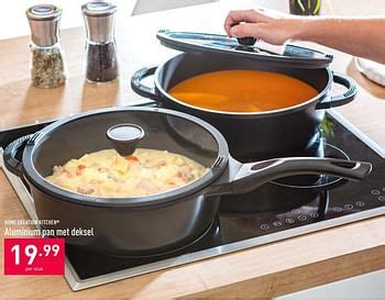 home creation kitchen aluminium pan met deksel promotie bij aldi