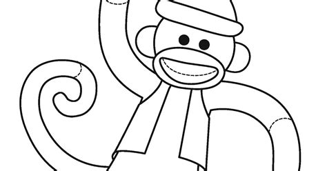 printable sock monkey coloring pages richard fernandezs coloring pages
