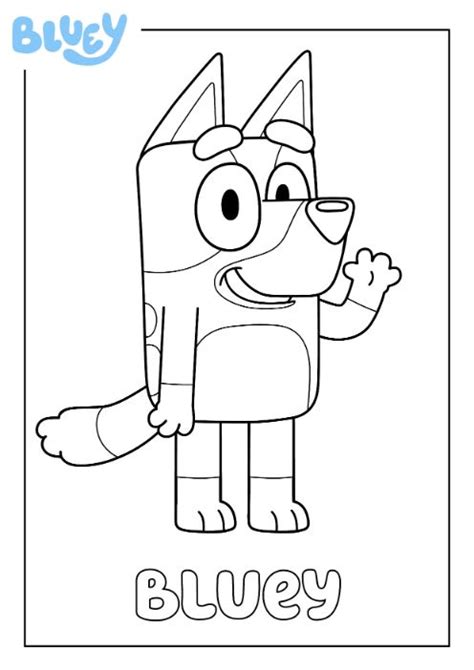 bluey cartoon coloring page pin  coloring pages kids colouring