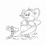 Elephant Mouse Surfnetkids Coloring sketch template