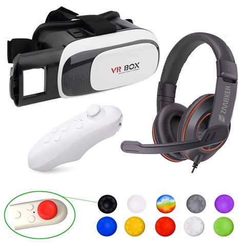 jhm jhmvrbox bndl vr headset  controller  iphone  android gaming chat headset