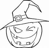 Witch Halloween Hat Coloring Pages Printable Getcolorings sketch template