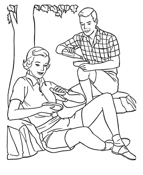 spring picnic coloring page  spring coloring sheets bluebonkers
