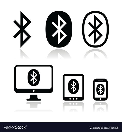bluetooth connection icons set royalty  vector image