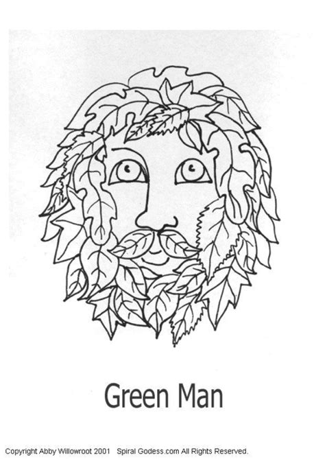 coloring page green man img