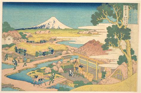katsushika hokusai fuji   katakura tea fields  suruga sunshu katakura chaen  fuji
