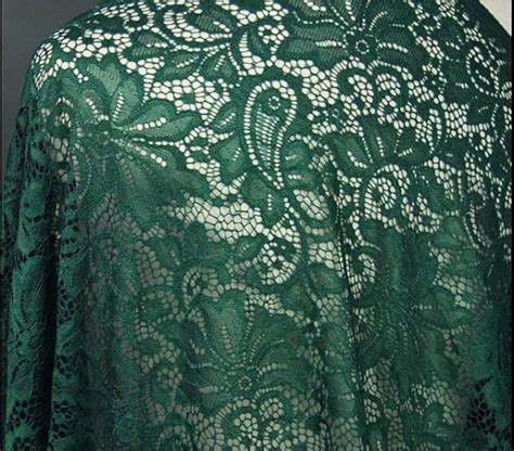 emerald green lace fabric alencon lace fabric embroidered etsy
