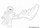 Ninjago Coloriage Nya Epee Minecraft Colorier Seulement sketch template