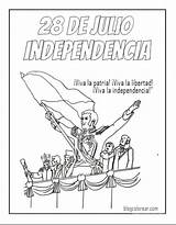 Independencia Proclamación Perú Proclamacion Julio sketch template