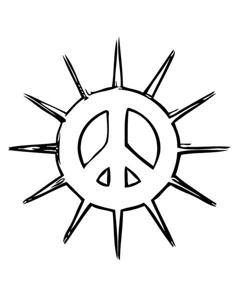 Printable Peace Sign Coloring Pages