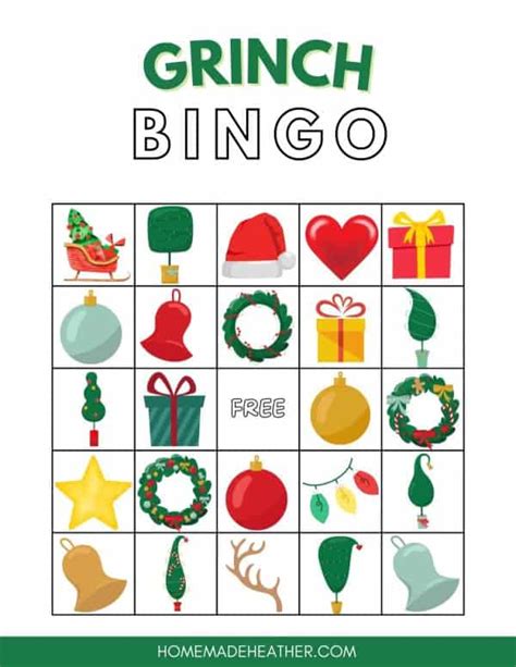 grinch bingo  printable printable word searches