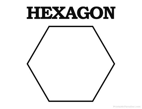 printable hexagon shape print  hexagon shape printable shapes