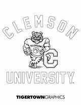 Coloring Pages Clemson Large Kids Tigertown Graphics sketch template