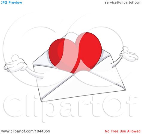 Royalty Free Rf Clip Art Illustration Of A Love Letter