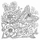 Ausmalbilder Rita Berman Blumenmuster Ak0 Blumen Erwachsene Pflanzen Amistad Birds sketch template