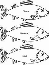 Fish Jesus Coloring Disciples Bible His Pages Crafts Kids Fishing Activities Chose School Sunday Fishers Men Craft Luke Preschool Lesson sketch template
