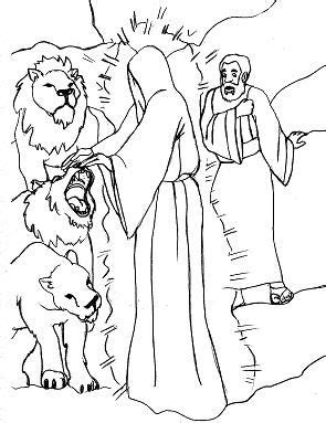 daniel   lions den coloring page daniel   lions den