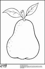 Pear Jambu Mewarnai Buah Tree Pears Berlatih sketch template