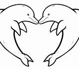 Dolphin Coloring Pages Baby Cute Dolphins Printable Realistic Print Colouring Template Getcolorings Color Getdrawings Colorings sketch template