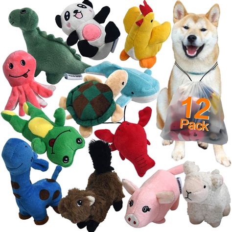 legend sandy squeaky plush dog toy pack  puppy small stuffed puppy