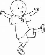Caillou Coloring Pages Happy Having Fun Printable Tennis Playing Kids Color Categories Coloringpages101 Coloringonly sketch template