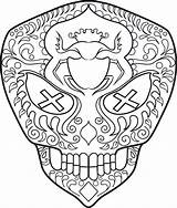 Dead Coloring Pages Skull Sugar Printable Print Sheets Pdf Cool Girls Sheet Size Getcolorings Mexico Book Color sketch template