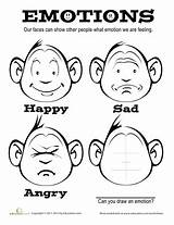 Worksheets Emotions Coloring Pages Worksheet Counseling Feelings Emotion Kindergarten Cbt Kids Different Sheets Faces Happy Color Therapy Face Preschool Printables sketch template