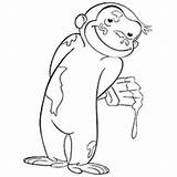 Curious George Coloring Pages Face Getdrawings sketch template