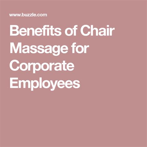 Benefits Of Chair Massage For Corporate Employees