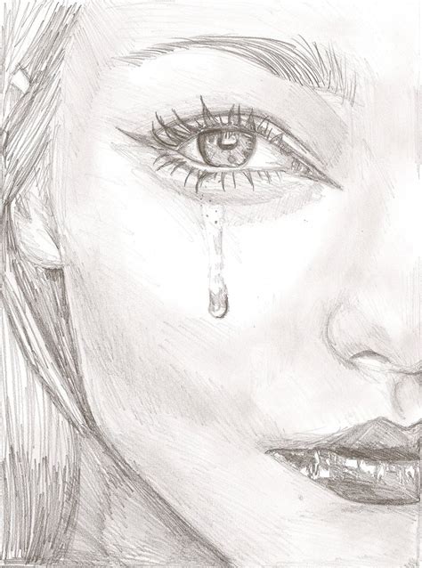 crying face drawing  paintingvalleycom explore collection