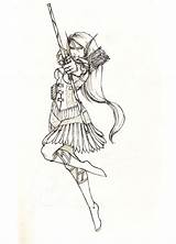 Elf Archer Female Sketch Deviantart Drawing Final Arrow Drawings Tattoo Girl Dungeons Coloring Dragons Pages Sketches Reference Cartoon Elves Cool sketch template