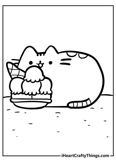 pusheen coloring pages updated